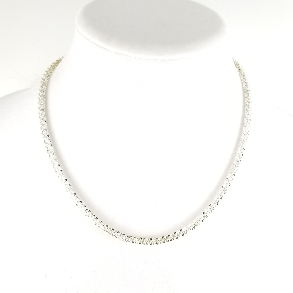 Sterling 18" Sparkling "Fireworks" Chain Necklace